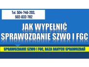 ​Jak wypełnić sprawozdanie SZWO i FGC, tel. 504-746-203,...