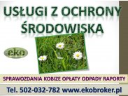 Sprawozdanie z odpadów, cena, tel. 502-032-782, raport, zes...