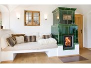 Zdrowy akumulacyjny piec kaflowy nowej generacji z widokiem ...